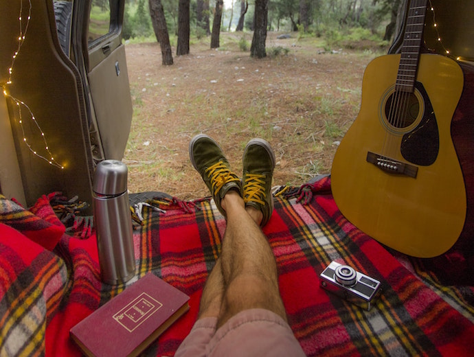 guitar in camp